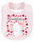 Baby Lätzchen personalisiert Geschenk mit Namen | Giraffe Punkte Junge | Geschenkidee Geburt Sabberlätzchen mit Wunschname | Nachhaltiges Babylätzchen aus Bio-Baumwolle (Pink)