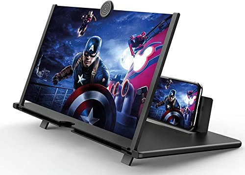 Sevitini 16 Zoll Handy Bildschirmlupe, Handy Bildschirmvergrößerung, HD Phone Screen Magnifier, Anti-Blaulicht, bildschirmlupe für Handy Männer Geschenke (Schwarz)