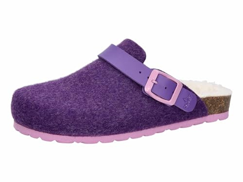Lico Pantolette Hausschuh Kinder Unisex Clog Kids Warm, Lila, 31 EU
