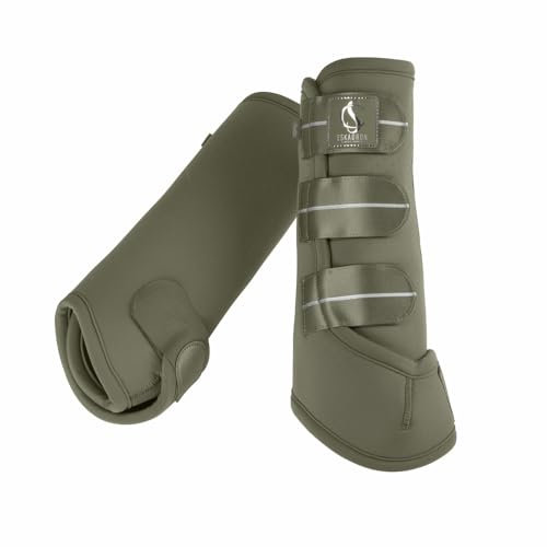 Eskadron Gamaschen Dressurgamaschen Beinschutz Pro Dressage hinten Classic Sports, Größe:Warmblut (Full), Farbe:Dusty Olive