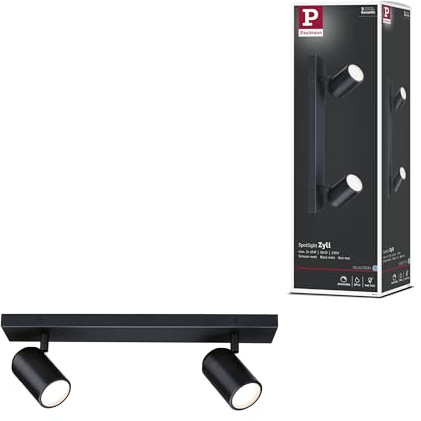 Paulmann 66775 Spotlight Zyli IP44 GU10 230V max. 2x10W dimmable Black matt