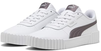 PUMA Damen Carina 3.0 Sneakers 37.5, White Raisin Purple