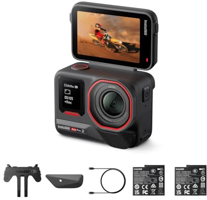 Insta360 Ace Pro 2 Dual Battery Bundle - 8K Waterproof Action Camera Co-Engineered with Leica, 1/1.3 Sensor, Dual AI Chip, Leading Low Light, Superior Audio