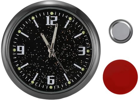 Eojpdji Dash Clock | Aufklebbar Leuchtend Wasserdicht Quarz - Tragbare Kompakte Digitale Armaturenbrettuhr,Für Lüftungsschlitze Auto LKW Motorrad Elektrofahrzeuge Reisen Pendeln Touring