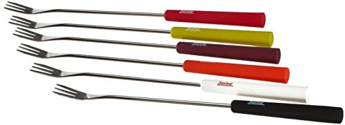 Spring 2890260606 Käsefondue-Gabeln Basic bunt 6 Stück, Edelstahl, silber, 2 x 12 x 27,5 cm