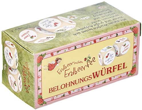 Erdbeerinchen Erdbeerfee. Aufgaben-und Belohnungswürfel: 2 große Holzwürfel und Sticker