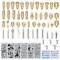 Ryoma 61-teiliges Holzbrennspitzen-Set und Schablonen, Brandmalerei, Alphabet, Zahlen, Symbole, Stempel-Set (enthält 53 verschiedene Holzbrenner/Schnitzen/Prägen und Lötspitzen und 8 Schablonen)