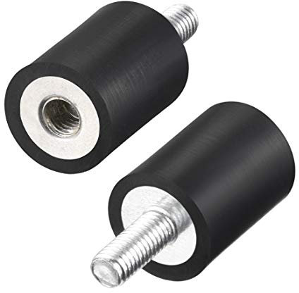 sourcing map 2Stk.M5 Stecker Buchse Gummilager Stoßdämpfer für Motor Generator Kompressor Garage Umkehrosmosepumpe Schlagluftgenerator Autospulen D15mmxH20mm