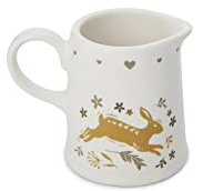Cooksmart British Designed 1 Pint Milk Jug | Ceramic Milk Jug for All Type of Kitchens | Traditional Ceramic Jug for Milk or Cream - Woodland