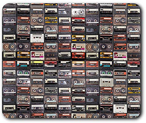 Retro Tapes Music Mouse Mat Pad Computer PC Laptop Gaming Office Home Desk Accessory Gadget 3776