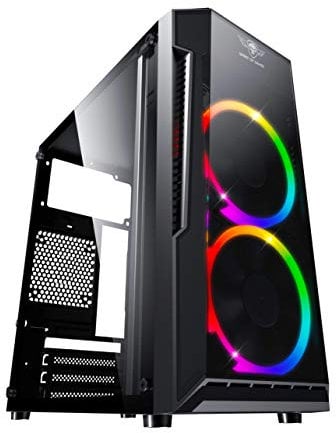 SPIRIT OF GAMER - DEATHMATCH 3 - PC-Gaming-Gehäuse Matx/ITX - 2 Adressierbare RGB-LED-Lüfter 120 Mm - Desktop-Gaming-Tower-Fassade Und Acryl-Seitenwand - ASUS Aura/MSI Mystic/ASROCK 3Pin