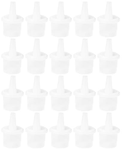 Minkissy Lash Tools 20pcs Women Eyelash Glue Bottle Nozzle Caps Replacement Lash Bottle Tips for Eyelash Tool