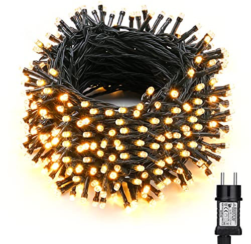 Weihnachtsdeko Lichterkette, BrizLabs 30M 300 LED Warmweiß Innen Lichterketten mit Stecker 8 Modi Weihnachtsbeleuchtung Wasserdicht für Indoor Haushalt Outdoor Garten Hochzeit Party Terrasse