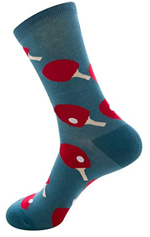 Socken Damen 39-42 6 Paar Tischtennis-Ahornblätter für den Heimsport, lässige Baumwollsocken Business Socken Damen (B, One Size)