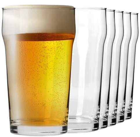 KIAPPO Set di 6 Bicchieri da Birra da 670 ml - Bicchieri per Birra di Frumento, Birra Bianca e Birra Scura - Ideali per 0,67 litri e Oktoberfest - Boccale da Birra Masskrug