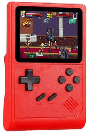 ARVALOLET GB300 Handheld Game Console Built-in 8G 3.0 Inch Screen Classic Video Game Player 6000+ Games AV Output 800mAh Portable Game Console Gifts for Boys Girls Adults Kids