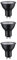 Paulmann 5230 Set Standard 230V LED Reflektor GU10 3er-Set 3x460lm 3x7W 2700K dimmbar Schwarz matt