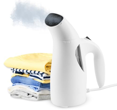 VicBou Plancha Vertical Vapor Viaje,170ML Portatil Steamer for Clothes, Calentamiento Rápido, Vaporizador de Ropa Removedor De Arrugas Varios Tejidos, para Viaje, Casa
