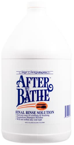 Chris Christensen After U Bathe Final Rinse Solution, Groom Like a Professional, Adds Moisture and Resilience, No Waxes/Oils, Made in the USA, 3.8L