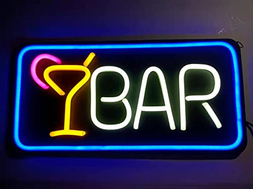LED Schild Leuchtschild GEÖFFNETOPEN und viel mehr Reklame LEUCHTREKLAME Werbung versch.stylen (Bar Neon)