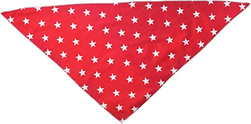Pet Pooch Boutique Star Bandana for Dog, Medium/Large, Red