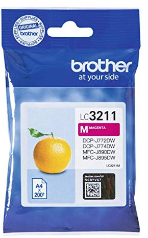 Brother LC3211M LC-3211M Tintenpatrone (für Brother DCP-J772DW, DCP-J774DW, MFC-J890DW, MFC-J895DW) magenta