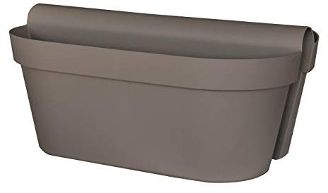 Euro3plast Balkon-Hängekasten Be Up Duo in der Farbe Taupe, 50 cm / 18 Liter