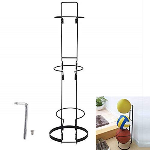 Basketball Ball Storage Rack, Garage Storage Iron Ball Iron Ball Vertical Ball Rack for Basketballs Footballs Volleyball