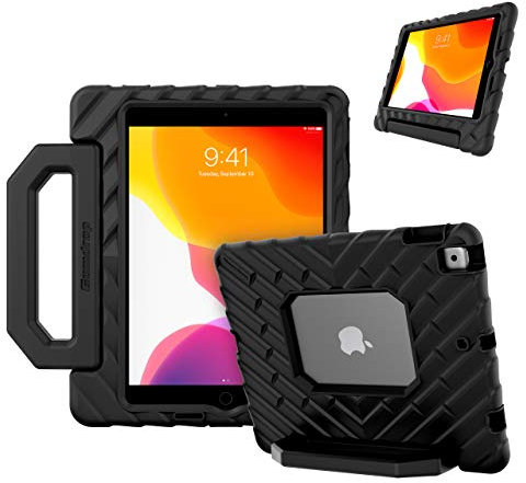 Gumdrop FoamTech Case ONLY fits Apple iPad 9th | 8th | 7th Generation (10.2-inch) Rugged Lightweight Shockproof & Drop Tested for Kids K-12 Students Teachers Classrooms & School Use - Black
