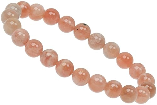 ELEDORO Sonnenstein Armband 8 mm – handgefertigtes Stretcharmband | Kleine deutsche Schmuckmarke ELEDORO: handgefertigt, 8 mm Perlen, 19 cm, für 17–18 cm Handgelenk