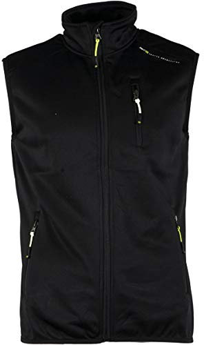 Gert Herren Weste Powerstretch - Wandern - Radfahren, Schwarz, 6XL
