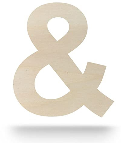 Kleenes Traumhandel Holzbuchstaben - Buchstabe aus Holz - Buchstaben für Türbeschriftung - Alphabet aus Holz für Kinderzimmer, Wohnzimmer u.v.m. - (10 cm, &)
