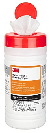 3M Lingettes pour le retrait instantané des microbes, virus, avec simplement de l'eau, 85 lingettes