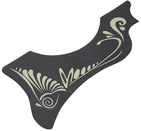 Tomotato Selbstklebend Guitar Pickguard, 18,5x10cm Pickup Schlagbrett Ersatz, Schwarz Akustikgitarre Scratchplate für Folk Akustik Konzertgitarre