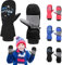 Kinder Skihandschuhe - Wasserdicht Handschuhe Thermo Atmungsaktiv Fäustlinge für Jungen und Mädchen, Winterhandschuhe für Outdoor Snowboard Skifahren