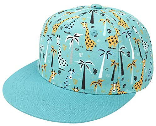 Malaxlx Giraffe Grün Baby Baseball Cap Kleinkinder Sonnenhut UV Schutz Sommerhut Verstellbar Kinder Snapback Cap Baseballkappe Schirmmütze für 2-4 Jahren Mädchen Jungen