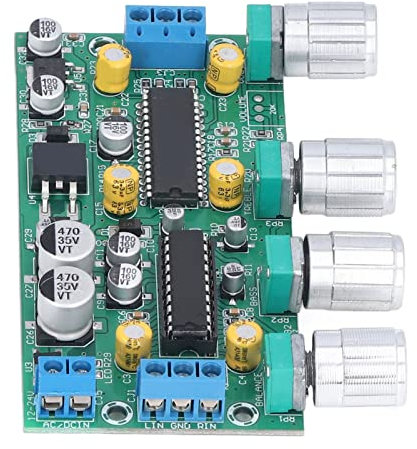 LiebeWH Verstärker Tone Board Vorverstärker Volume Control Board Treble Bass Volume Balance Modul Audioverstärkermodul für Heimkino AC10-24V DC12-32V