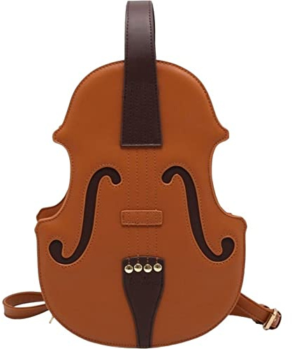 Casiler Geigenform Geformte Umhängetasche Pu Leder Musical Handtasche Reißverschluss Crossbody -Tasche Für Mädchen Und Frauen