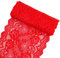Rot Spitzenband, Vintage Stretch-Blumenmuster Spitzenbordüre, Breiter Dekorativ Spitzenstoff Tüll Spitze zum Basteln, Nähen, Geschenkverpackungen, Brauthochzeitsdekorationen