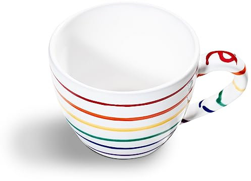 GMUNDNER KERAMIK Teetasse Maxima (0,4L) Regenbogen Geschirr, handgemacht in Österreich