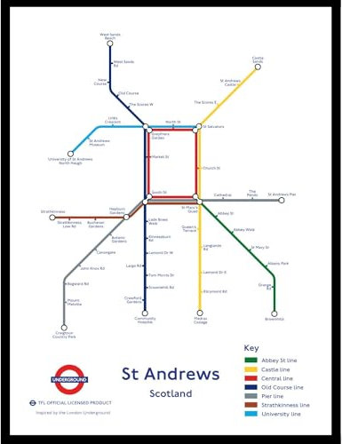 The Happy Puzzle Company - St Andrews Underground Jigsaw Map 1000 Pieces - Jigsaw Puzzles for Adults 1000. This is an official Transport For London licenced product.