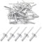 BESTYCHAO 50pcs Aluminum Blind Rivets with Large Flange 4.8mm x 16mm, Pack of 50 (Silver)