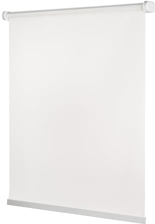 Ventanara® Rollo ohne Bohren schnurlos Springrollo inklusive Klemmträgern (Weiss (tageslicht), 120 x 150 cm)