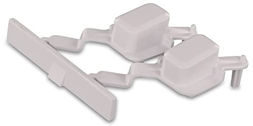 DEKAROX Keycap for Whirlpool Bauknecht 481071425531 Indesit C00343986 Plastic White Reset Start Button 66 x 41 x 19 mm for Washing Machines Like WAE WAK WA WM SuperEco Excellence