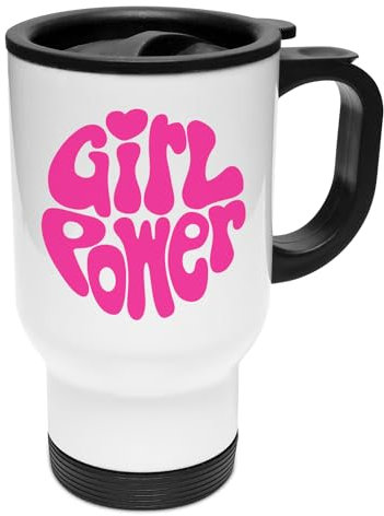 New Spirit Original Girl Power Pink Women Girls Travel Drinks Mug