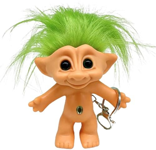 Troll Schlüsselanhänger Puppe | Cartoon Schlüsselanhänger | Bunte Haarfigur Schlüsselanhänger | Niedlicher 10 Cm Großer Schlüsselanhänger, Schlüsselanhänger Für Paare, Kinderspielzeug-Schlüsselanhänge