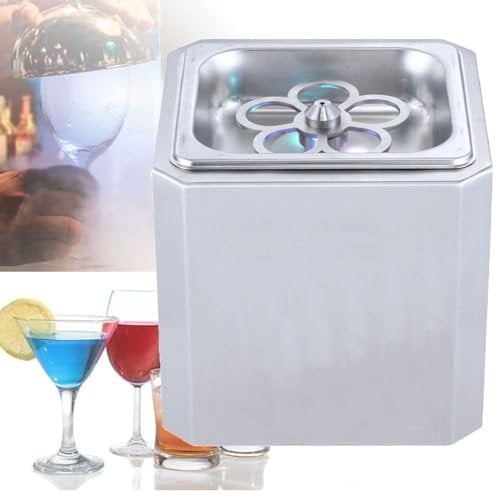 Hydravex Glaskühler, Glasfroster, 6 s schnell kühlender CO2-Glasfroster, mit LED-Licht, -45 °C Instant-Getränkekühler, für Cocktails, Bier, Mixgetränke, Bar, Restaurant, Küche