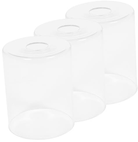 KONTONTY Glaslampenschirm Ersatz Für Hängelampen Klarer Leuchtenschirm Transparenter Pendellampenschirm Kleine Lampenschirme Weißer Lampenschirm