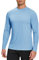 Weardear Sportshirt Herren Langarmshirt Sport T-Shirts Atmungsaktiv UV Shirt UPF 50+ Sonnenschutz Langarm Fitnessshirt Gym Running Top Rashguard Schwimmshirt Badeshirt Hellblau M