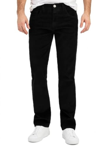 Rock Creek Cordhose Herren Regular Fit Stretch H-399 Schwarz W34 L34